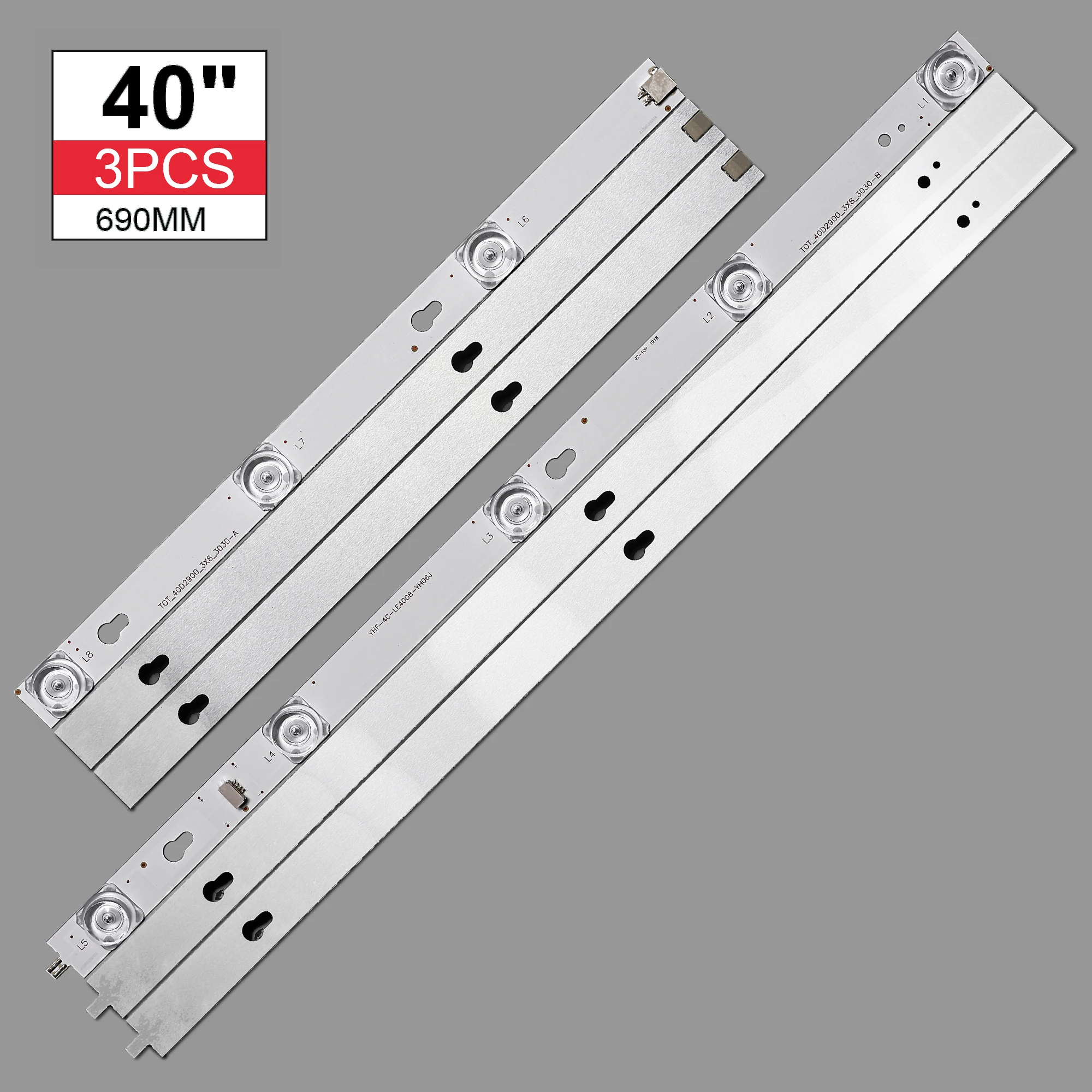 Novo Kit 3PCS 8LED 6 V tira conduzida luz de fundo para L40F3301B L40P-F 4C-LB4008-HR01J 40D2900 40HR330M08A6 V8 L40E5800A L4
Novo Kit 3PCS 8LED 6 V tira conduzida luz de fundo para L40F3301B L40P-F 4C-LB4008-HR01J 40D2900 40HR330M08A6 V8 L40E5800A L4