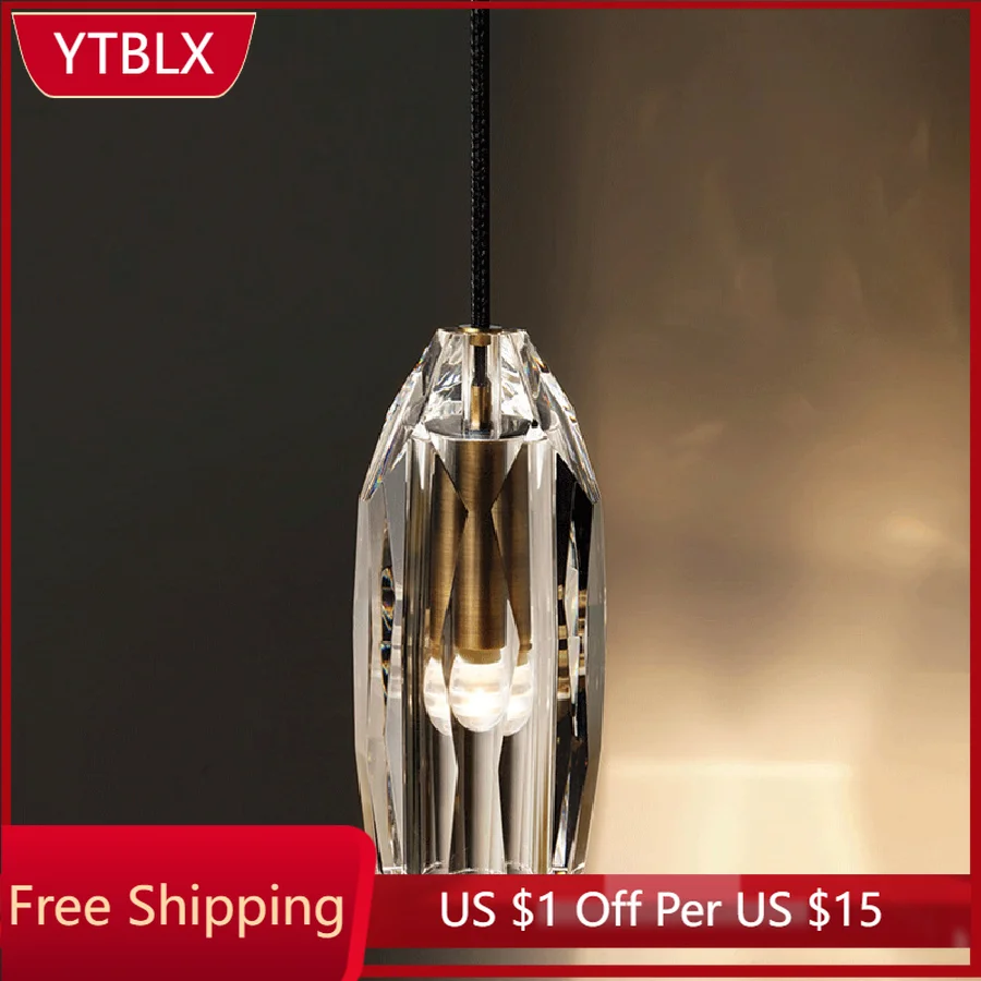 E14 Modern and Simple Copper Crystal Pendant Lights Living Room Kitchen Bar Counter Bedroom Bedside Table Decorative Chandelier
E14 Modern and Simple Copper Crystal Pendant Lights Living Room Kitchen Bar Counter Bedroom Bedside Table Decorative Chandelier