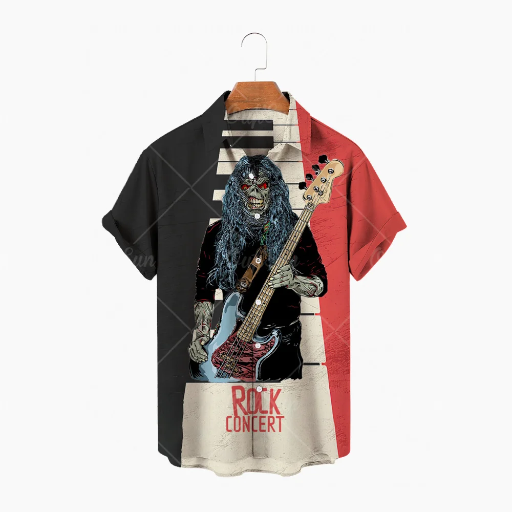 Summer Men's Shirt Hawaiian Shirt for Men 3d Music Skull Print Men's Clothing V-neck Fashion Top Oversized Vintage Short Sleeve
Summer Men's Shirt Hawaiian Shirt for Men 3d Music Skull Print Men's Clothing V-neck Fashion Top Oversized Vintage Short Sleeve