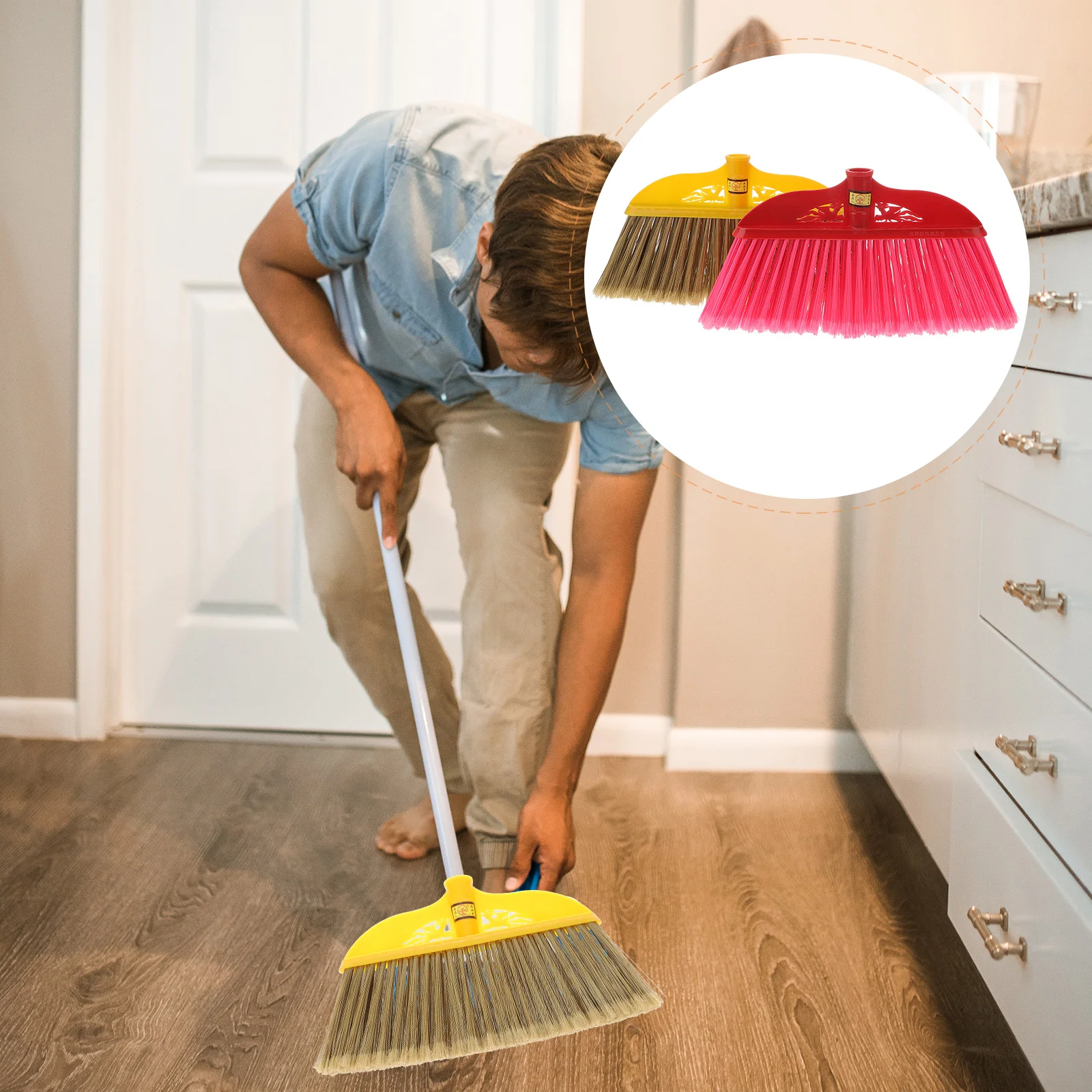 2Pcs Durable and Professional Plastic broom plastic broom head plastic broom handle broom rod broom Broomstick 
2Pcs Durable and Professional Plastic broom plastic broom head plastic broom handle broom rod broom Broomstick