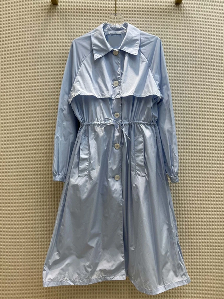 2022 Women Fashion Spring Long Trench Buttons Up Adjustable Waist Fashion Ultra-Thin Breathable Oversize Windbreaker Casual Coat
2022 Women Fashion Spring Long Trench Buttons Up Adjustable Waist Fashion Ultra-Thin Breathable Oversize Windbreaker Casual Coat