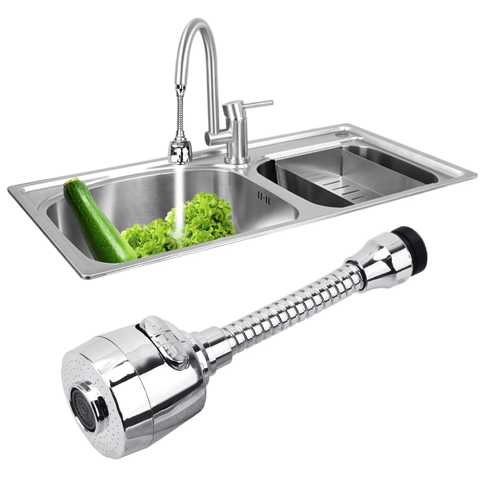 360 Degree Rotary Swivel Faucet Splash Extension Shower 2 Modes Adjustable Bathroom Kitchen Tools Nozzle Filter Water Saving
360 Degree Rotary Swivel Faucet Splash Extension Shower 2 Modes Adjustable Bathroom Kitchen Tools Nozzle Filter Water Saving