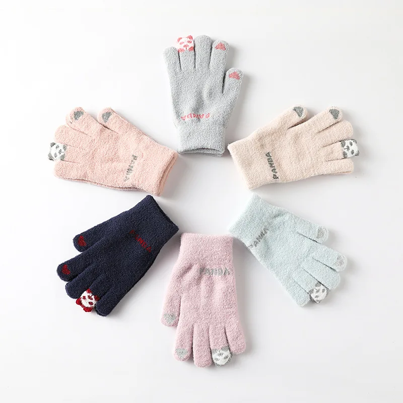 Women Knitted Warm Gloves Full Finger Mittens Cute Cartoon Cats Touch Screen Winter Mittens 
Women Knitted Warm Gloves Full Finger Mittens Cute Cartoon Cats Touch Screen Winter Mittens