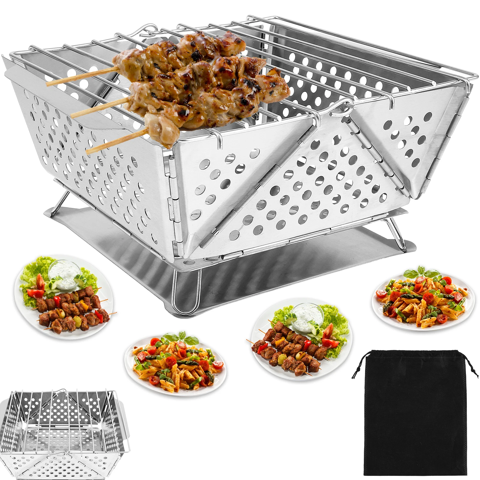 New Foldable Charcoal Grill Stainless Steel Foldable Charcoal BBQ Grill Table Top Small Charcoal Grill Portable Charcoal Grill
New Foldable Charcoal Grill Stainless Steel Foldable Charcoal BBQ Grill Table Top Small Charcoal Grill Portable Charcoal Grill