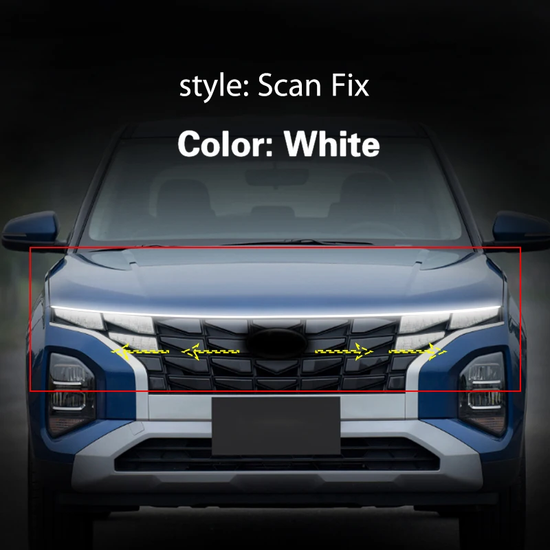 1 шт. для Hyundai Creta IX25 2015-2022, автомобильный светодиодный сканер, запуск дневных ходовых огней, DRL, противотуманные фары, украшение, полоса дневного света
1 шт. для Hyundai Creta IX25 2015-2022, автомобильный светодиодный сканер, запуск дневных ходовых огней, DRL, противотуманные фары, украшение, полоса дневного света