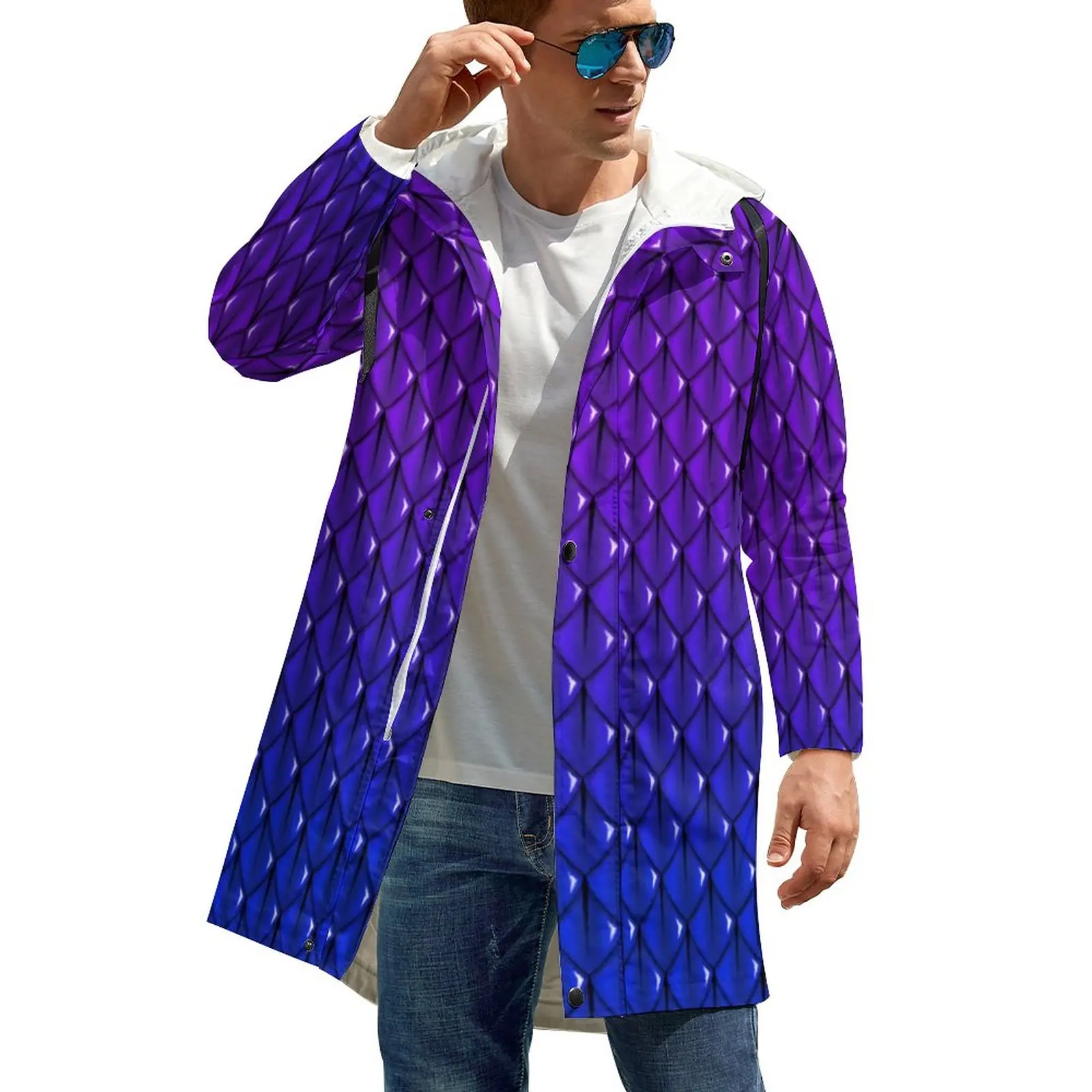 Dusky Purple Dragon Casual Coats Male Animal Scale Print Outdoor Winter Jackets Pretty Custom With Pockets Windbreak Big Size
Dusky Purple Dragon Casual Coats Male Animal Scale Print Outdoor Winter Jackets Pretty Custom With Pockets Windbreak Big Size