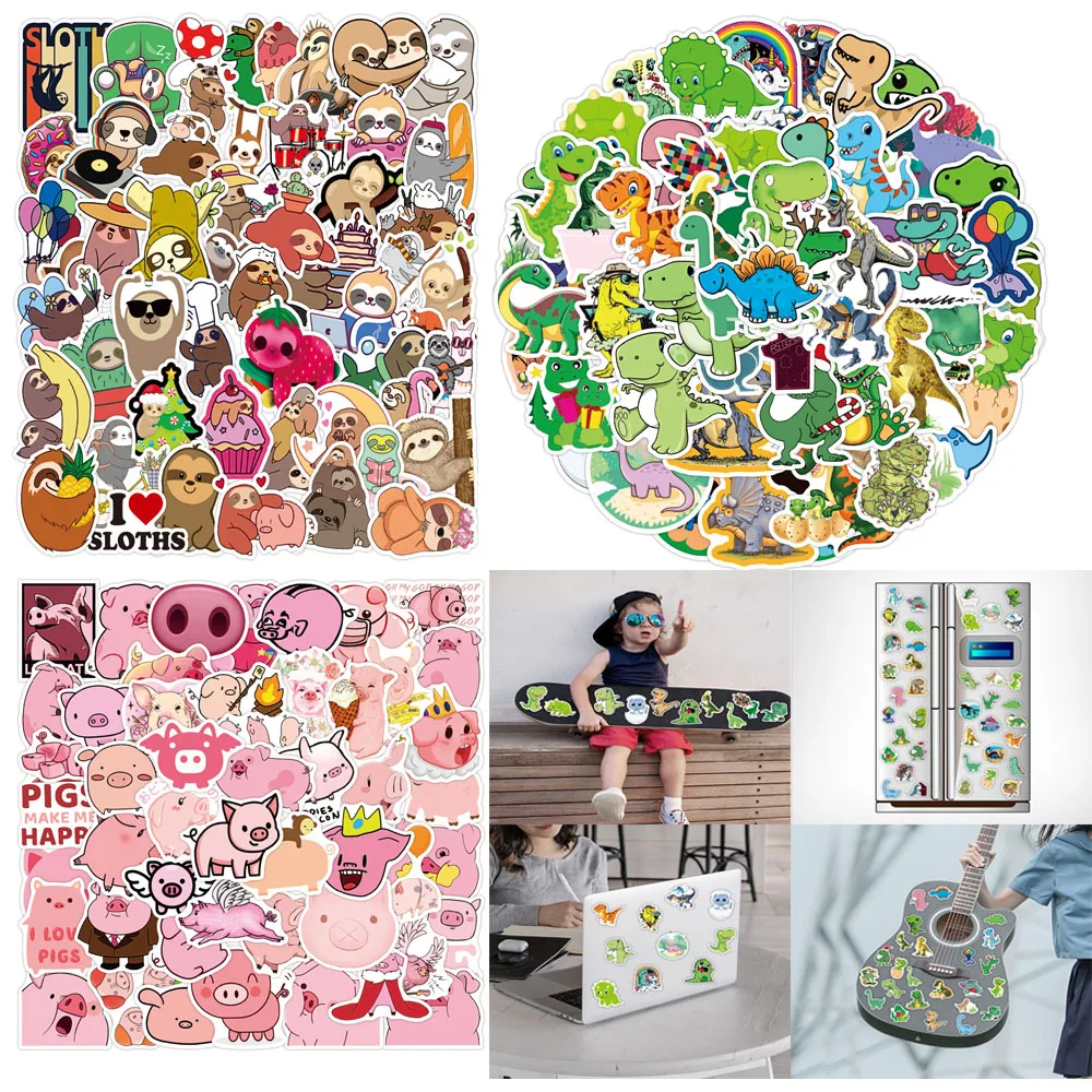 50 PCS Cartoon Animals, Dinosaurs,Insects, Rabbits, Sloths, Suitcase Stickers, Children's Stationery Graffiti stickers 22 models
50 PCS Cartoon Animals, Dinosaurs,Insects, Rabbits, Sloths, Suitcase Stickers, Children's Stationery Graffiti stickers 22 models