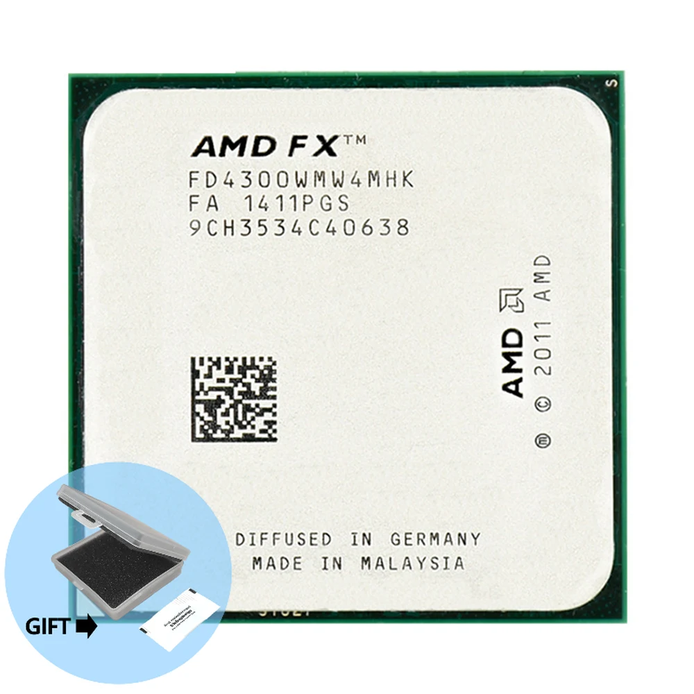 

AMD FX Series FX4300 3.8GHz Quad-Core CPU Processor FX 4300 FD4300WMW4MHK 95W Socket AM3+