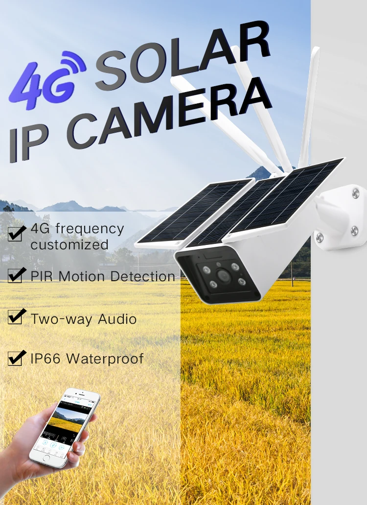 Наружная умная камера на солнечной батарее 1080P, 4G, Wi-Fi, беспроводная, с низким энергопотреблением, с солнечной батареей, видеомонитор, камера
Наружная умная камера на солнечной батарее 1080P, 4G, Wi-Fi, беспроводная, с низким энергопотреблением, с солнечной батареей, видеомонитор, камера