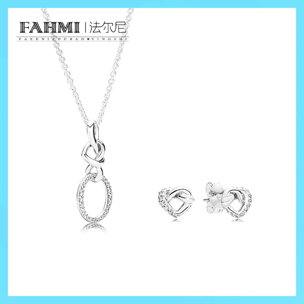 2020 100% 925 Sterling Silver Classic Knot Heart-shaped Necklace and Earrings Set Ladies Party Charm Quality Products Set
2020 100% 925 Sterling Silver Classic Knot Heart-shaped Necklace and Earrings Set Ladies Party Charm Quality Products Set