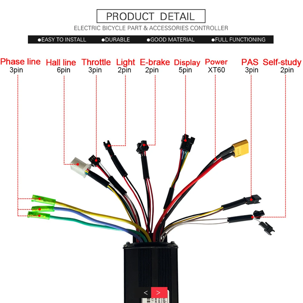 JN Controller Controller Quality SM Three Mode 24/36/48V 30A 750/1000W Aluminum + Plastic Applicable Hall Motor
JN Controller Controller Quality SM Three Mode 24/36/48V 30A 750/1000W Aluminum + Plastic Applicable Hall Motor