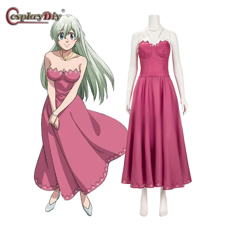 Cosplaydiy «Семь смертных грехов»: грудь Эдинбурга Елизавета лионы, костюм для косплея, длинное розовое платье, нагрудное платье, костюм 
Cosplaydiy «Семь смертных грехов»: грудь Эдинбурга Елизавета лионы, костюм для косплея, длинное розовое платье, нагрудное платье, костюм