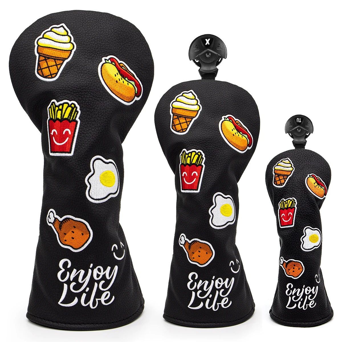 3pcs/set Leather Golf Head Covers Set Golf Club Headcovers for Driver Fairway Hybrid Wood Head covers Black/White
3pcs/set Leather Golf Head Covers Set Golf Club Headcovers for Driver Fairway Hybrid Wood Head covers Black/White