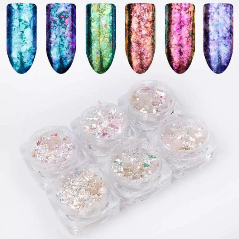 New Starry Nail Sequin Powder Magic Mirror Powder Classic 6 Colors 0.2g Nail Glitter Powder Chameleon Cloud Brocade Powder
New Starry Nail Sequin Powder Magic Mirror Powder Classic 6 Colors 0.2g Nail Glitter Powder Chameleon Cloud Brocade Powder