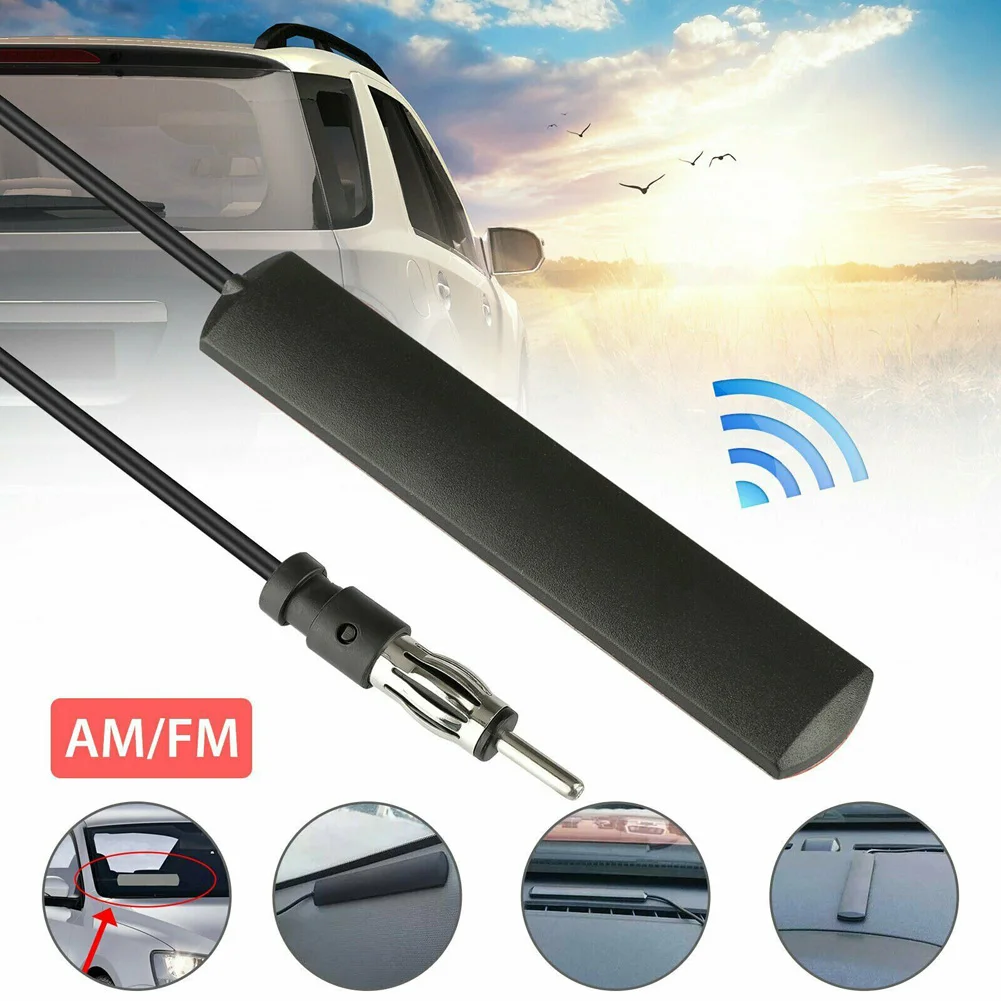 

Universal Car Windshield AM FM Radio Antenna Signal Amplifier Booster Hidden Radio Active Truck Antenna 85-112Mhz