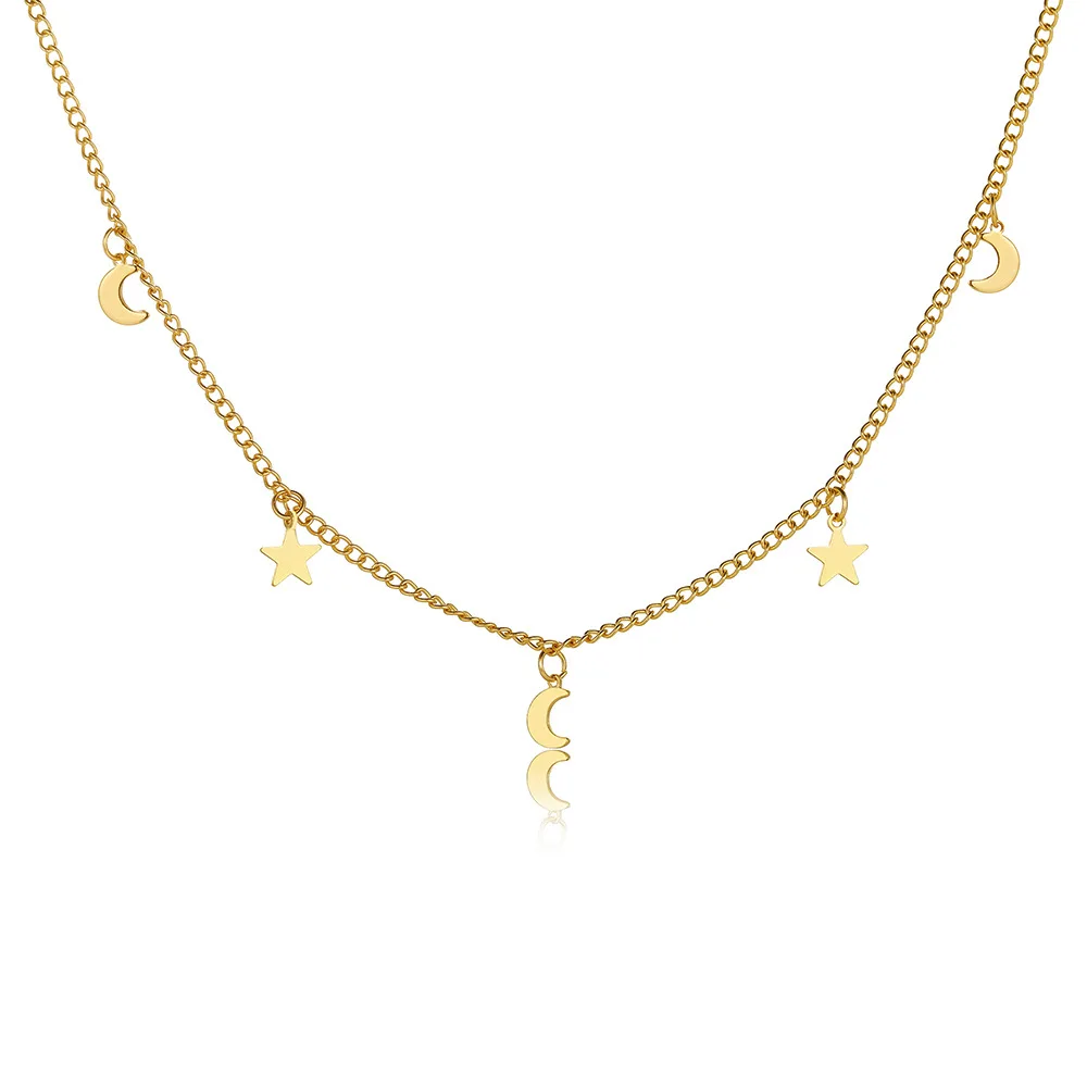 New Star Moon Pendant Collarbone Chain Women's Necklace mens hip hop jewelry new necklace 2020
New Star Moon Pendant Collarbone Chain Women's Necklace mens hip hop jewelry new necklace 2020