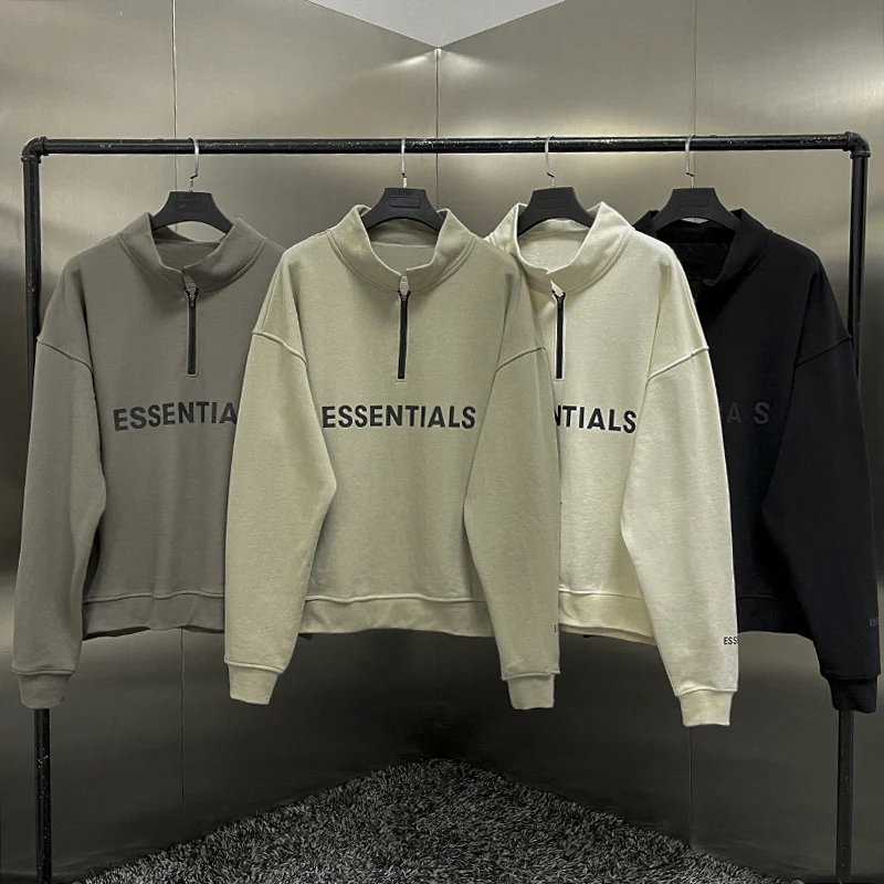 Fw21 New Men's Sweater Fashion Brand Oversize ESSENTIALS Zipper Sweatshirt Rubber Lettered Hip Hop Loose Unisex Trip Sweatshirt
Fw21 New Men's Sweater Fashion Brand Oversize ESSENTIALS Zipper Sweatshirt Rubber Lettered Hip Hop Loose Unisex Trip Sweatshirt