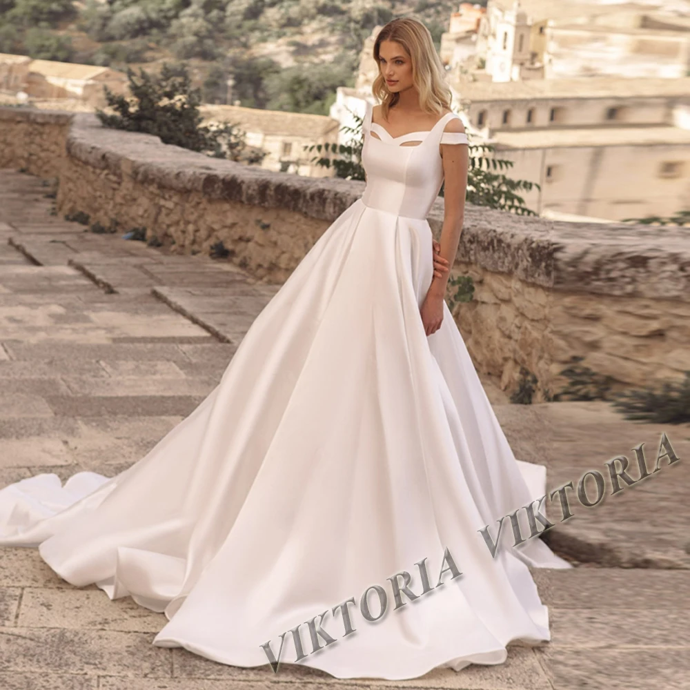 VIKTORIA Elegant Satin Wedding Dresses For Women Bride 2023 Off The Shoulder Court Train Pleat Vestido De Novia Made To Order
VIKTORIA Elegant Satin Wedding Dresses For Women Bride 2023 Off The Shoulder Court Train Pleat Vestido De Novia Made To Order