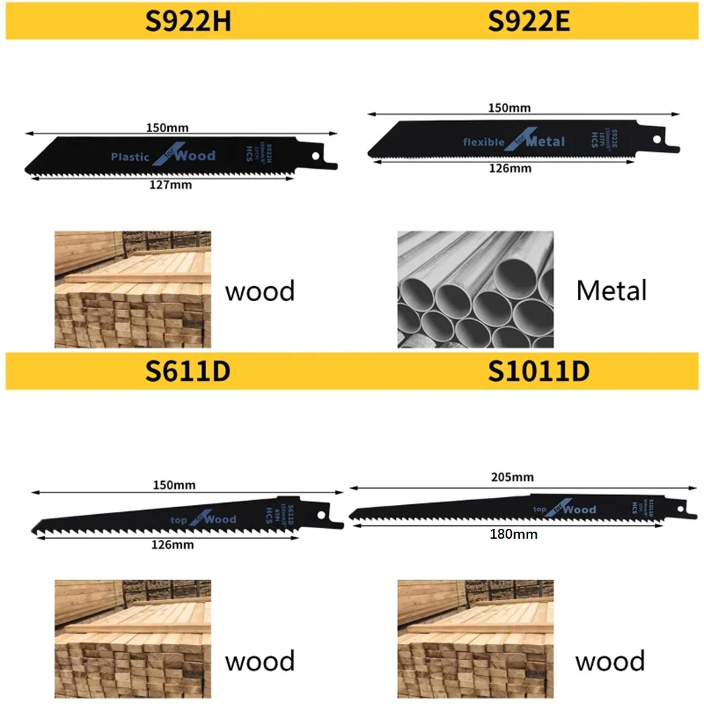 Widely Used Outdoor Trimming Metal Cutting Reciprocating Saw Blade 150mm/225mm Cutting For S922H/S922E/S611D/S1011D
Widely Used Outdoor Trimming Metal Cutting Reciprocating Saw Blade 150mm/225mm Cutting For S922H/S922E/S611D/S1011D
