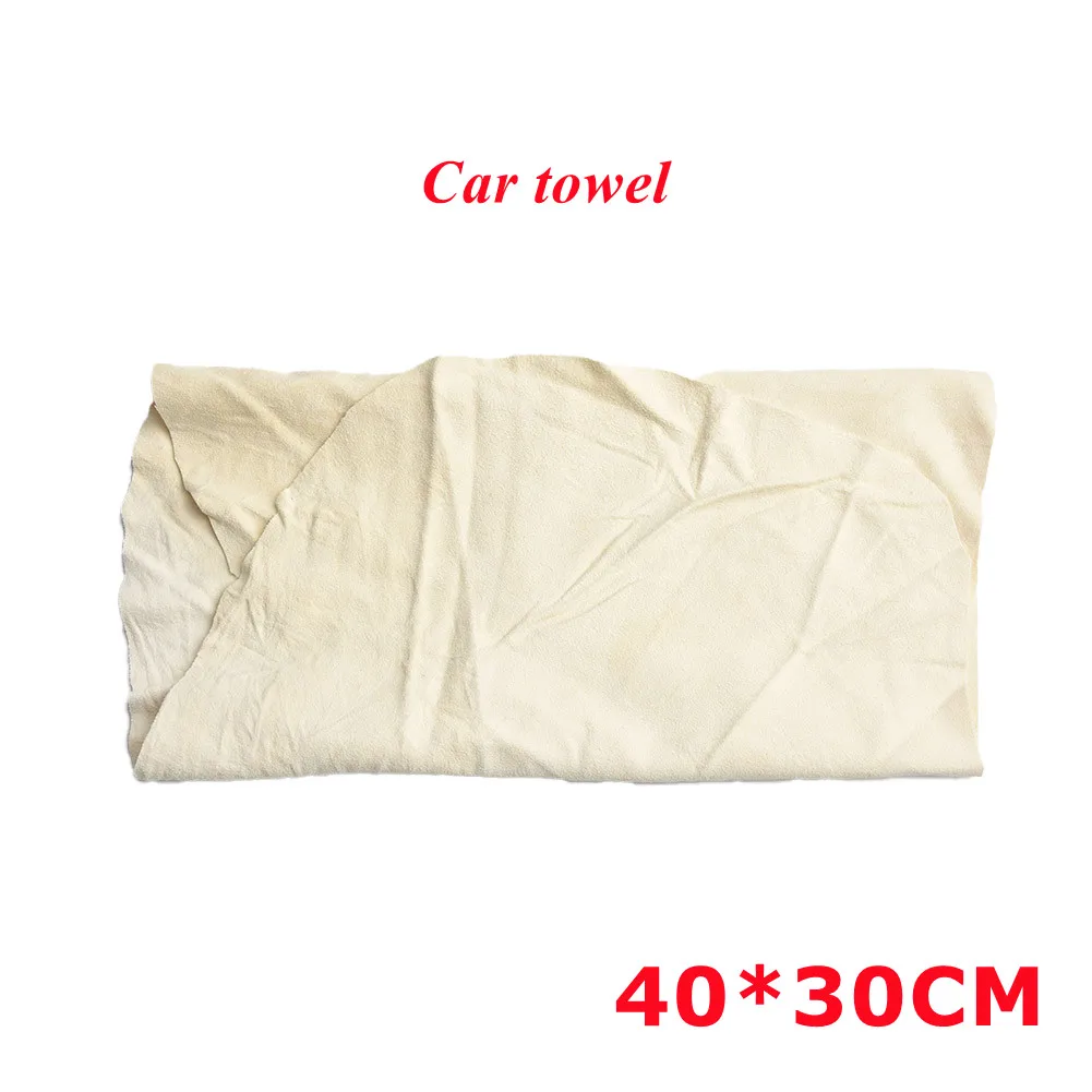 

Car Washing Towel Chamois Leather Cleaning Quick Dry Leather Cloth Water Absorbent Rag 40*30cm Car Moto Home Washing Care
