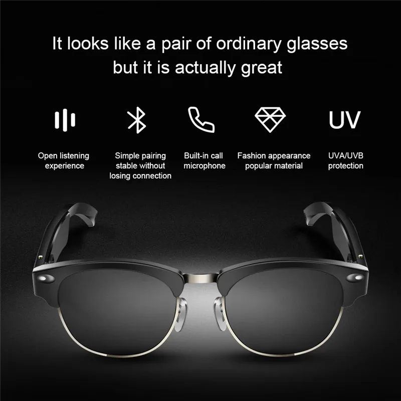 E20 Smart Wireless Headphones Bluetooth Headset Glasses Sports Anti-Blu-ray Earphones Built-in Speaker Not Bone Conduction
E20 Smart Wireless Headphones Bluetooth Headset Glasses Sports Anti-Blu-ray Earphones Built-in Speaker Not Bone Conduction