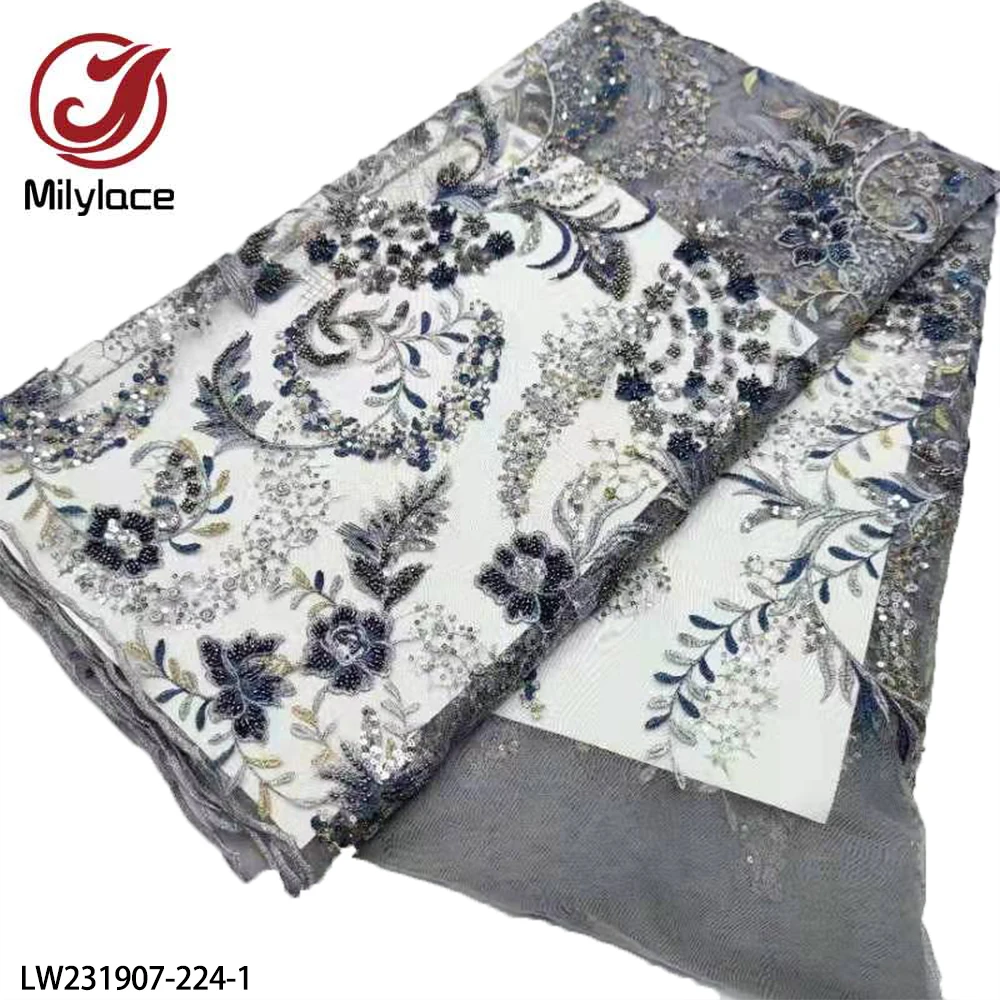 African Lace Fabric French Lace Fabric 2022Mesh Embroidered Sequins Fabric with Tulle Lace Fabric for Wedding Dress LW231907-224
African Lace Fabric French Lace Fabric 2022Mesh Embroidered Sequins Fabric with Tulle Lace Fabric for Wedding Dress LW231907-224