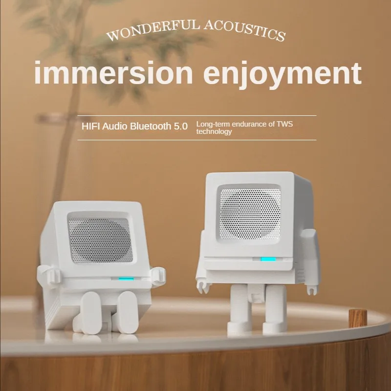 Cute Robot Bluetooth Speaker Creative Ins Style Subwoofer Mini Portable Bluetooth TWS Sound Box Gift for Birthday
Cute Robot Bluetooth Speaker Creative Ins Style Subwoofer Mini Portable Bluetooth TWS Sound Box Gift for Birthday