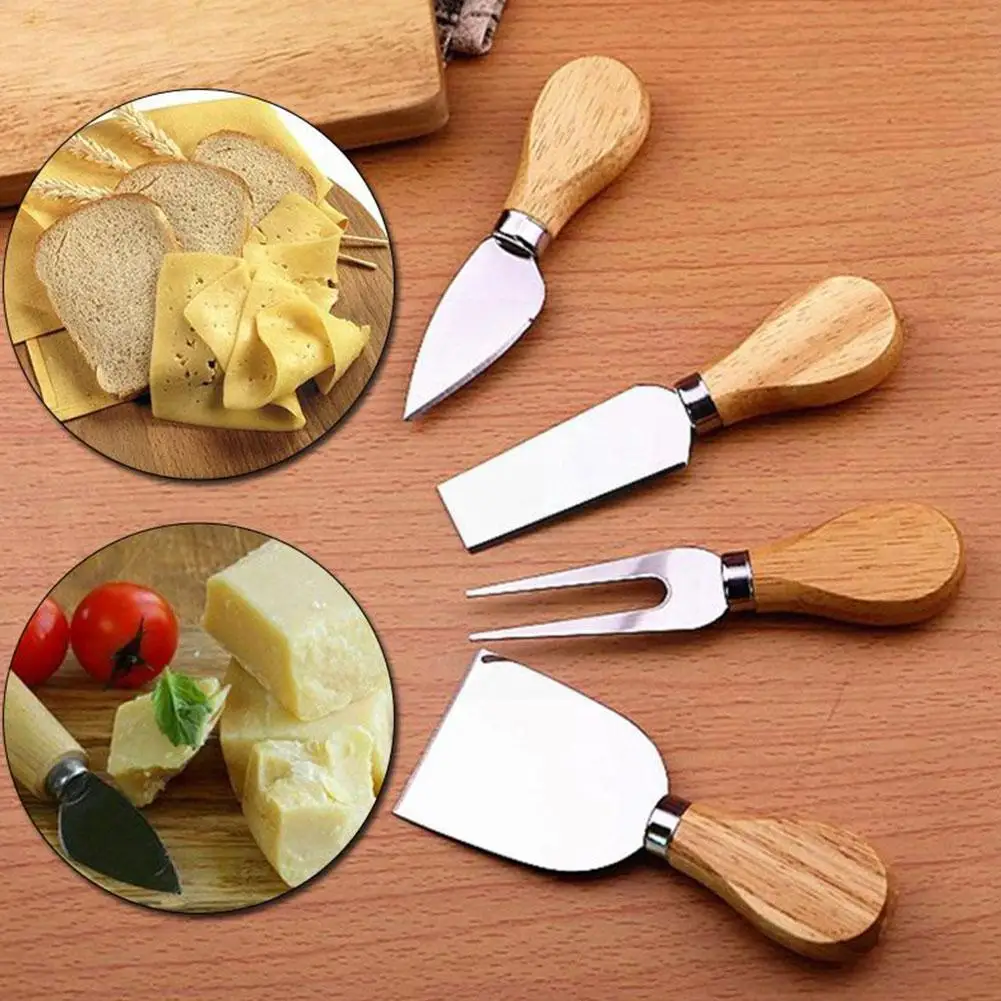 4 Cheese Knives Set Cheese Cutlery Steel Cheese Slicer Cutter Spatula Wood Mini Handle Knife Fork Butter Knife Q7p3
4 Cheese Knives Set Cheese Cutlery Steel Cheese Slicer Cutter Spatula Wood Mini Handle Knife Fork Butter Knife Q7p3