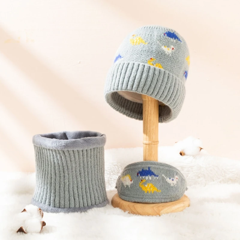 3Pcs Baby Warm Winter Hat Scarf Face Mask Set Knitted Dinosaur Jacquard Beanie 
3Pcs Baby Warm Winter Hat Scarf Face Mask Set Knitted Dinosaur Jacquard Beanie