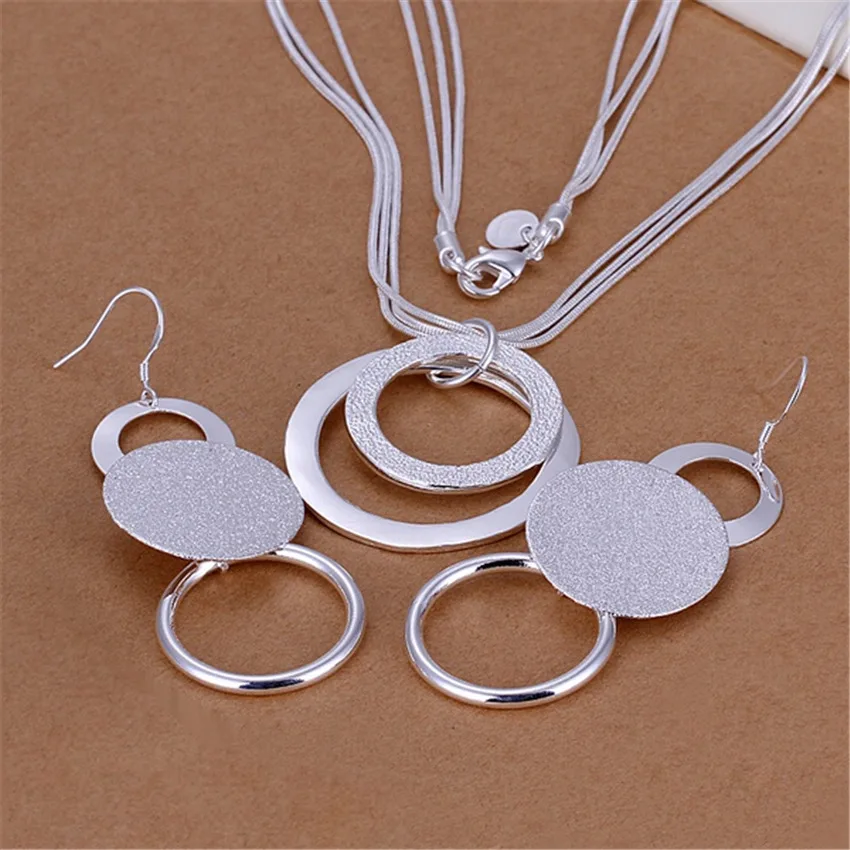 925 Sterling Silver Elegant Luxury Women's Sets Round Necklace Earrings Wedding Luxury Designer Jewelry Free Shipping GaaBou
925 Sterling Silver Elegant Luxury Women's Sets Round Necklace Earrings Wedding Luxury Designer Jewelry Free Shipping GaaBou