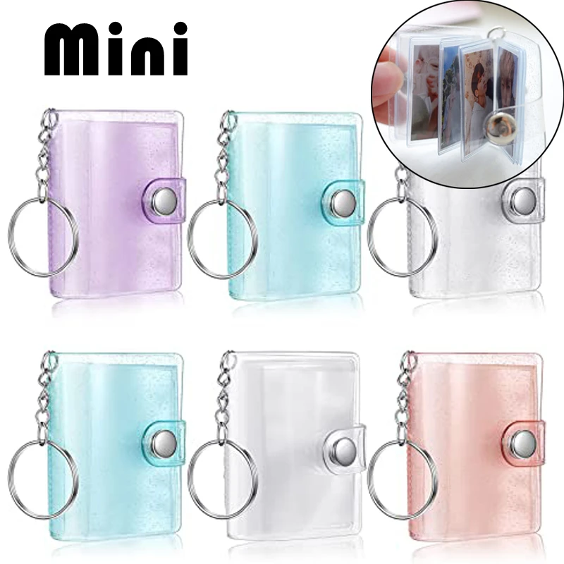 16 Pockets Mini Photo Album Transparent PVC Photos Collect Book 1-2 inch Card Holder Keychain Photocard Storage Case Gifts
16 Pockets Mini Photo Album Transparent PVC Photos Collect Book 1-2 inch Card Holder Keychain Photocard Storage Case Gifts