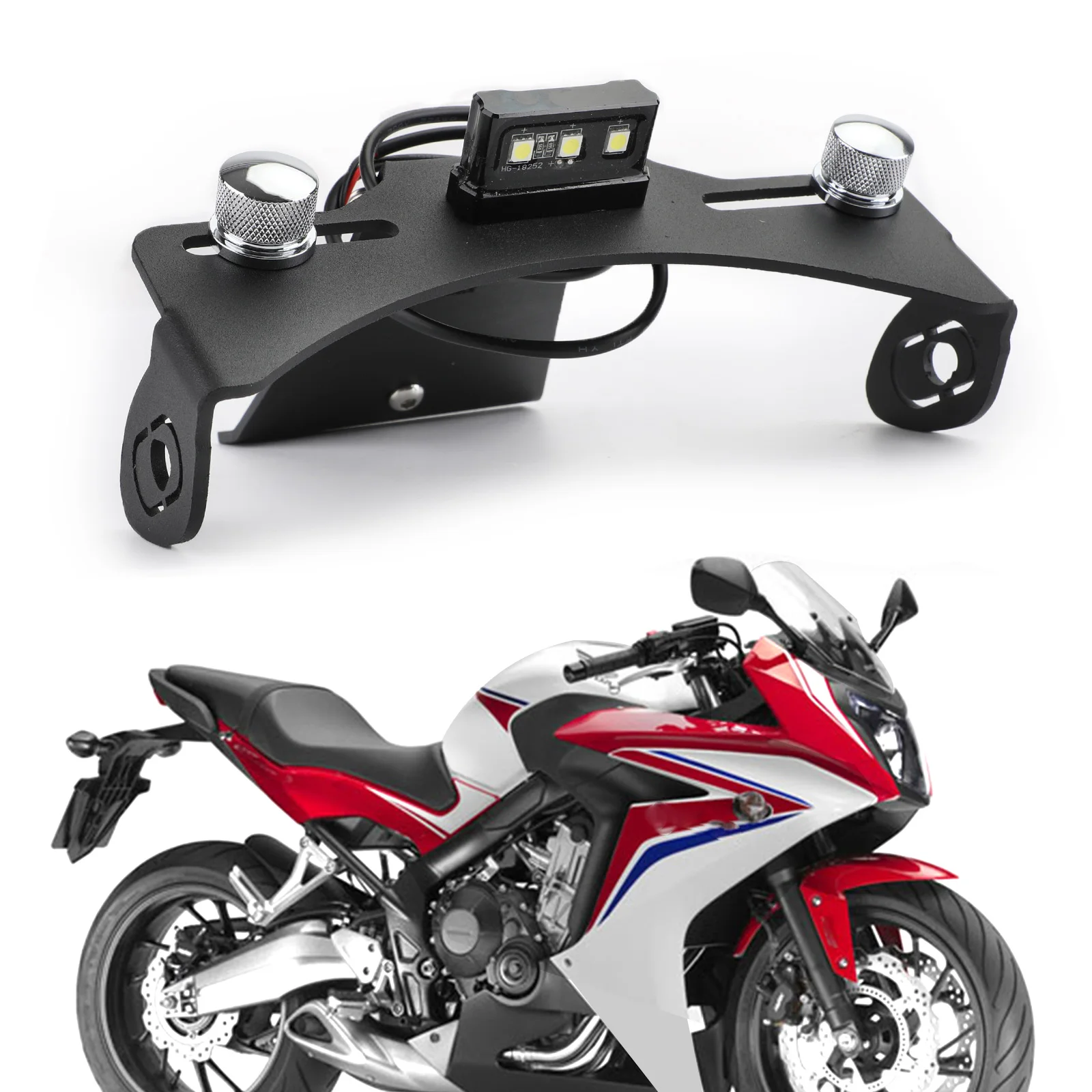 Artudatech CNC Motorcycle License Plate Bracket Holder For Honda CB650F CBR650F 2014-2019 
Artudatech CNC Motorcycle License Plate Bracket Holder For Honda CB650F CBR650F 2014-2019