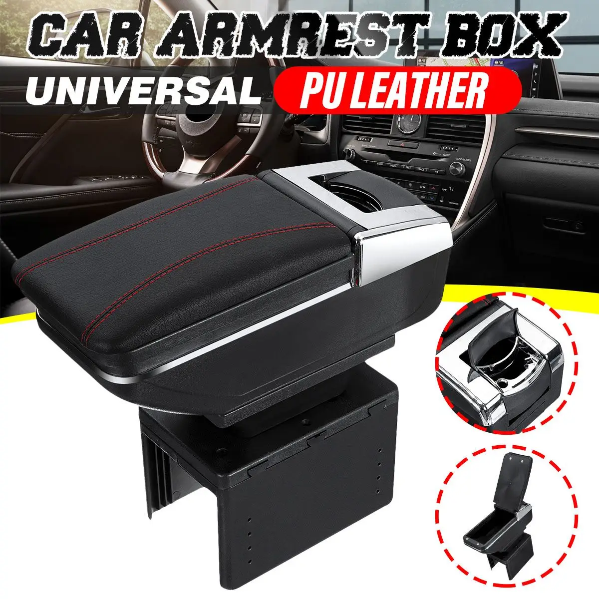 Car Armrest Box Rotatable Center Console Storage Box PU Leather Arm Rest Single Layer Universal For Nissan/Renault/VW/Honda
Car Armrest Box Rotatable Center Console Storage Box PU Leather Arm Rest Single Layer Universal For Nissan/Renault/VW/Honda
