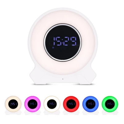 Original Alarm Clock Wake-up Light Wireless Bluetooth Sspeaker Pat Light LED Colorful Night Light Bluetooth Stereo With Radio
Original Alarm Clock Wake-up Light Wireless Bluetooth Sspeaker Pat Light LED Colorful Night Light Bluetooth Stereo With Radio