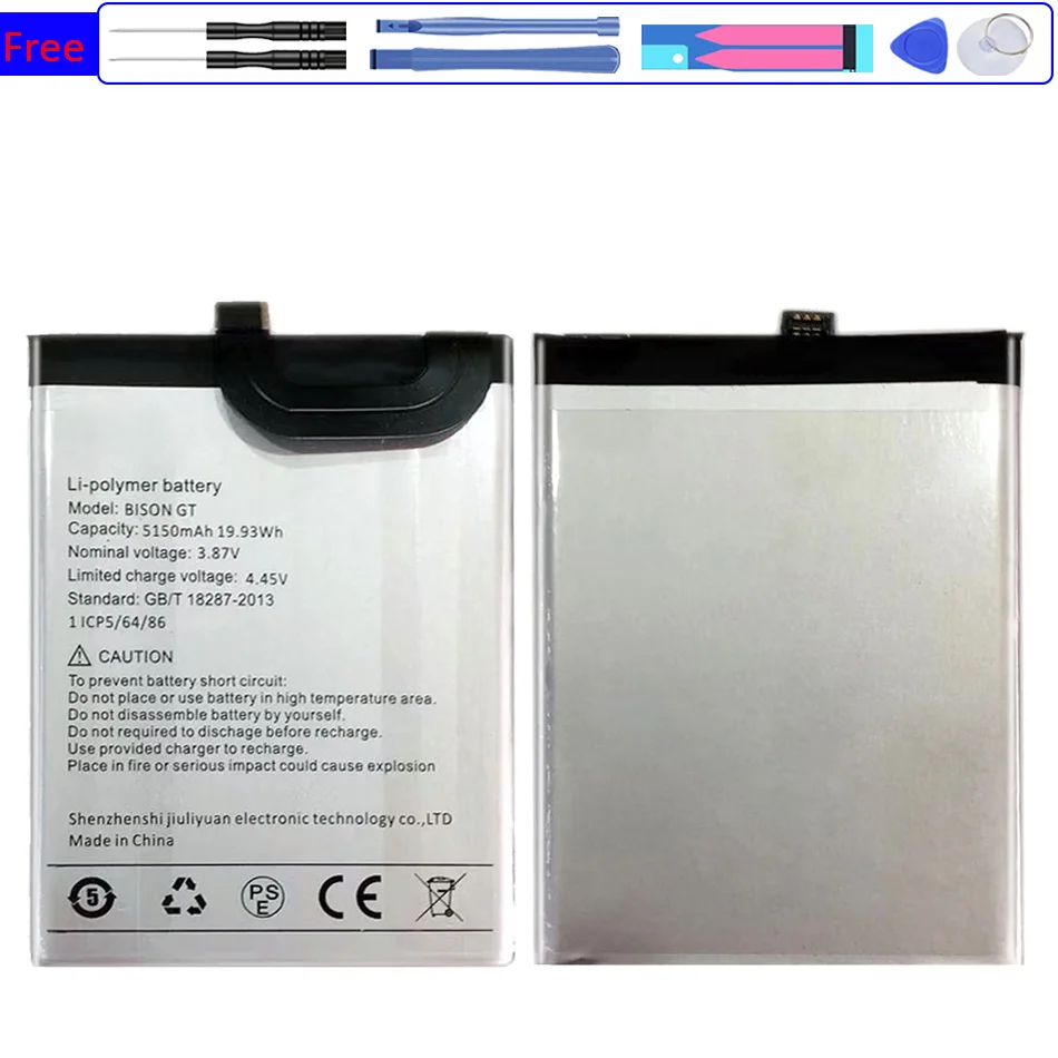Mobile Phone Battery Bison GT 5150mAh Replacement for UMI Umidigi BISON GT Batteria
Mobile Phone Battery Bison GT 5150mAh Replacement for UMI Umidigi BISON GT Batteria
