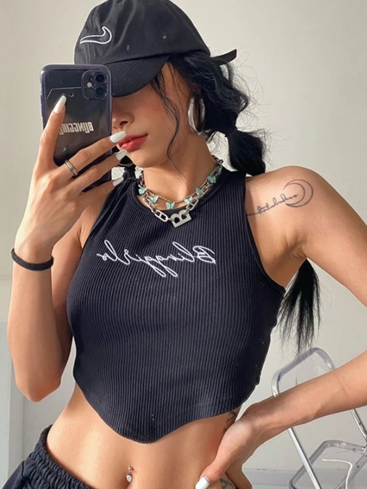 QWEEK Y2K Vintage Corset Crop Top Women Hippie Streetwear Black Tank Tee Cyber Coquette 2022 Summer Embroidery Egirl Aesthetic
QWEEK Y2K Vintage Corset Crop Top Women Hippie Streetwear Black Tank Tee Cyber Coquette 2022 Summer Embroidery Egirl Aesthetic