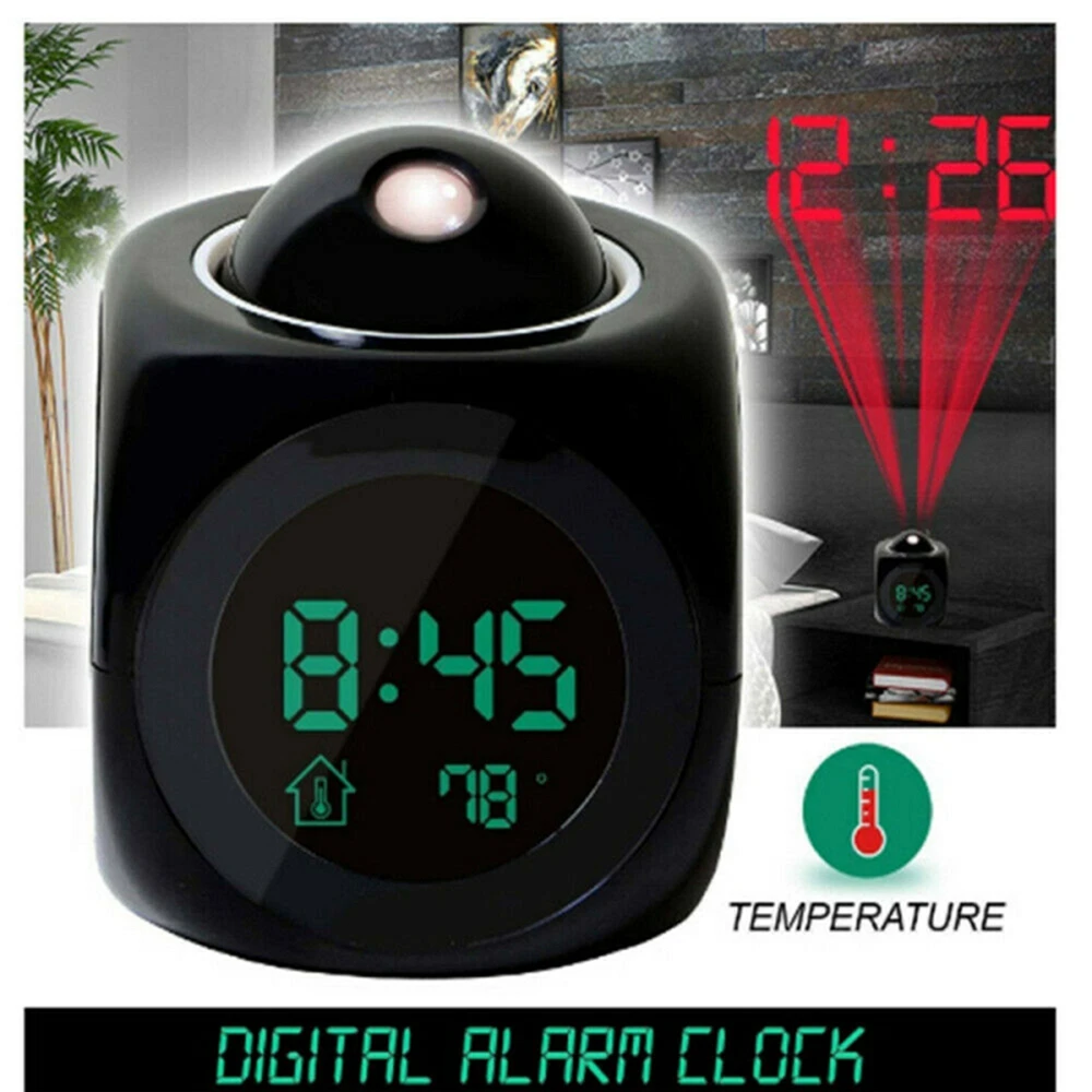 Creative LCD Digital Alarm Clock Projector USB Rechargable Weather Desk Time Date Display Projection with Temperature Home
Creative LCD Digital Alarm Clock Projector USB Rechargable Weather Desk Time Date Display Projection with Temperature Home