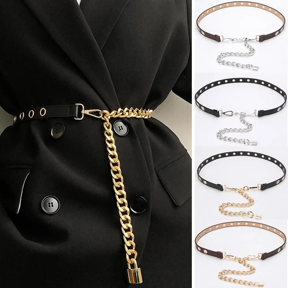 Fashion Punch-Free Decoration Belt Lock Pendant Leather Belt Waist Belts Lock Pendant Thin Waistband
Fashion Punch-Free Decoration Belt Lock Pendant Leather Belt Waist Belts Lock Pendant Thin Waistband