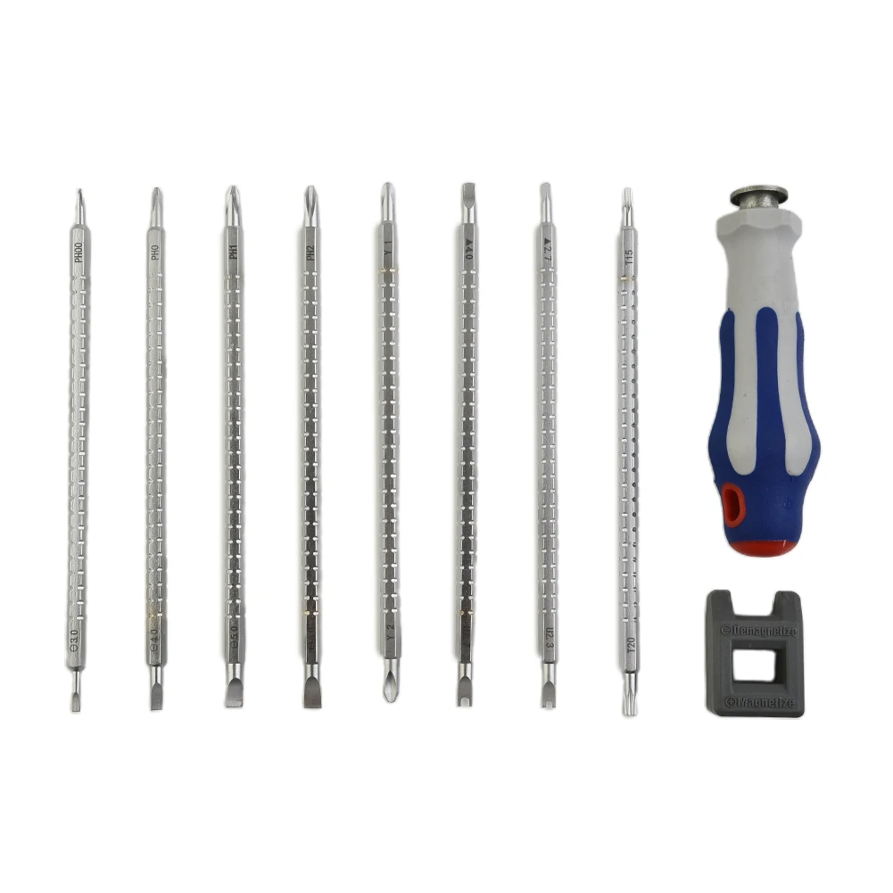 18 Piece Screwdriver Set Chrome Vanadium Alloy Steel Magnetic Torx Triangle Y/U shaped Ideal for Household Office Repairs
18 Piece Screwdriver Set Chrome Vanadium Alloy Steel Magnetic Torx Triangle Y/U shaped Ideal for Household Office Repairs