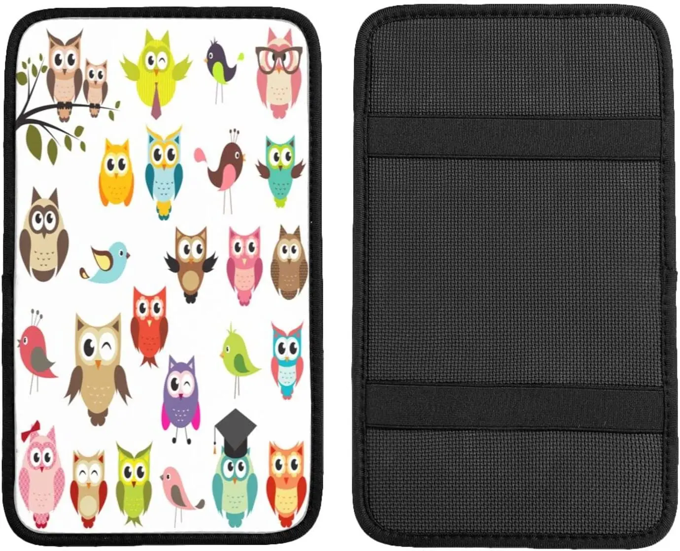Auto Center Console Armrest Cover Pad, Hipster Owl Cartoon Universal Fit Car Armrest Cover Cushion Mat for Most Vehicl
Auto Center Console Armrest Cover Pad, Hipster Owl Cartoon Universal Fit Car Armrest Cover Cushion Mat for Most Vehicl