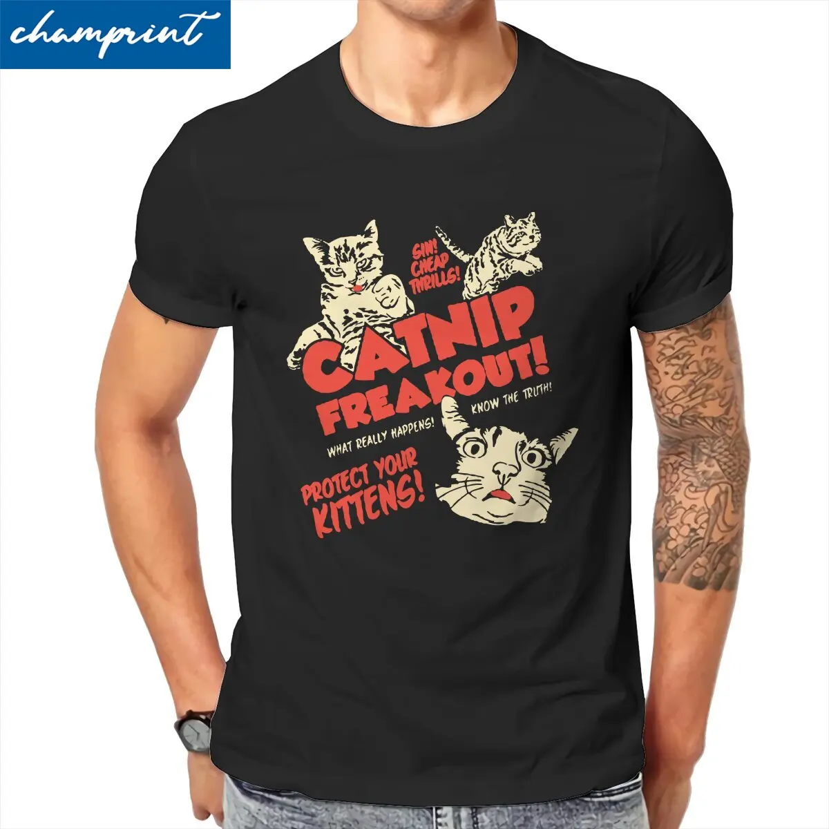 Мужская футболка С Кошачьей Мятой, в стиле ретро, с ужасом, на Хэллоуин, забавная футболка с котом из 100% хлопка, футболка с коротким рукавом и круглым вырезом, женская одежда
Мужская футболка С Кошачьей Мятой, в стиле ретро, с ужасом, на Хэллоуин, забавная футболка с котом из 100% хлопка, футболка с коротким рукавом и круглым вырезом, женская одежда