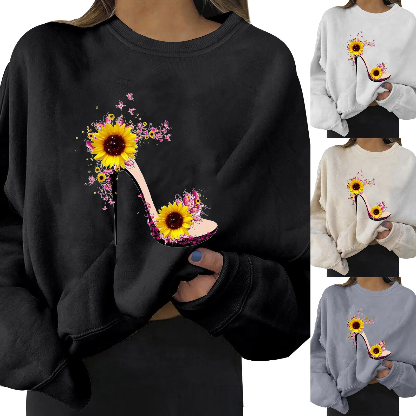 Womens Daily Sunflower Print Sweatshirt Long Pullover Letter Casual T Shirt Hoodie Pants Set Women Jacket with Hoodie Women
Womens Daily Sunflower Print Sweatshirt Long Pullover Letter Casual T Shirt Hoodie Pants Set Women Jacket with Hoodie Women