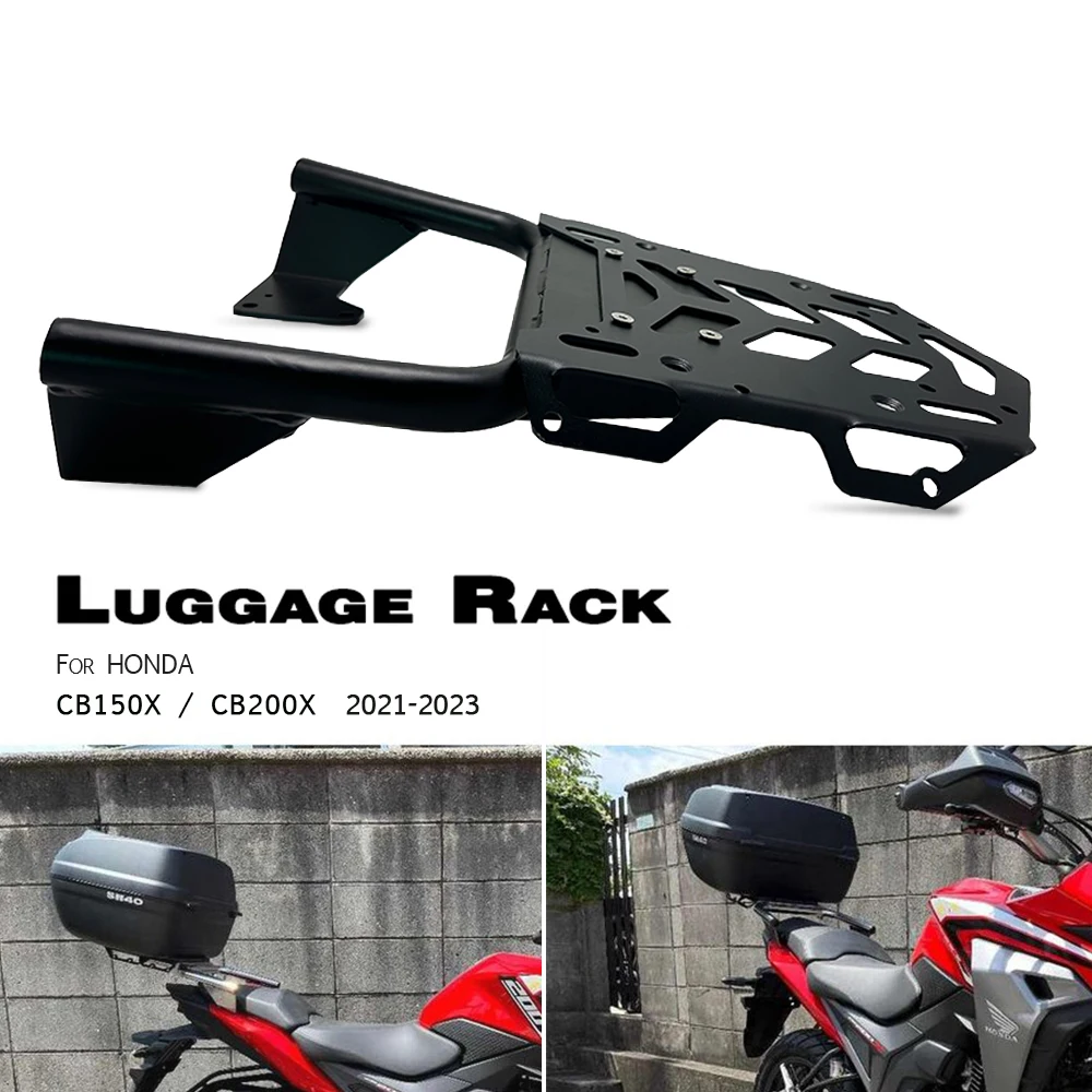 

For HONDA CB150X CB200X CB 150 200X 2021-2023 Rear Carrier Luggage Rack Tailbox Fixer Holder Cargo Bracket Tailrack Kit
