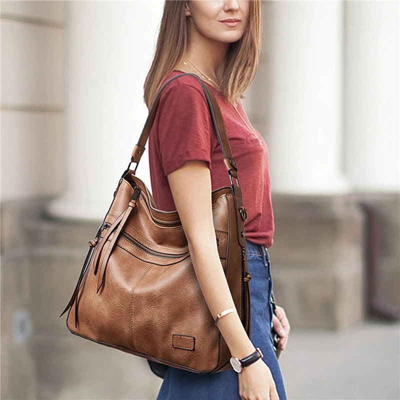 Women Shoulder Bag Zipper Bucket Handbags High Quality PU Leather Women's Totes Shopping Bag Bolsa Feminin
Women Shoulder Bag Zipper Bucket Handbags High Quality PU Leather Women's Totes Shopping Bag Bolsa Feminin