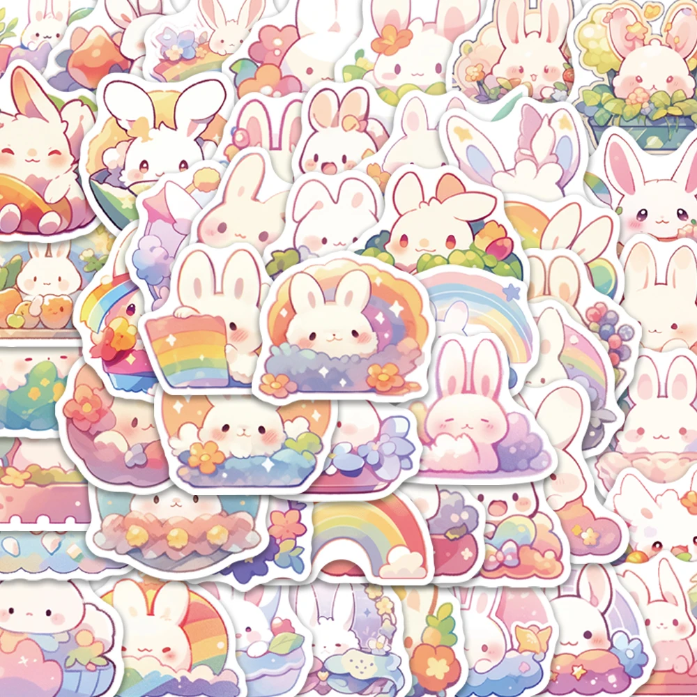 10/50PCS Rainbow Rabbit Cartoon Cute Stickers For DIY Car Notebook Guitar Motorcycle Laptop Luggage Suitcase Graffiti Decals
10/50PCS Rainbow Rabbit Cartoon Cute Stickers For DIY Car Notebook Guitar Motorcycle Laptop Luggage Suitcase Graffiti Decals