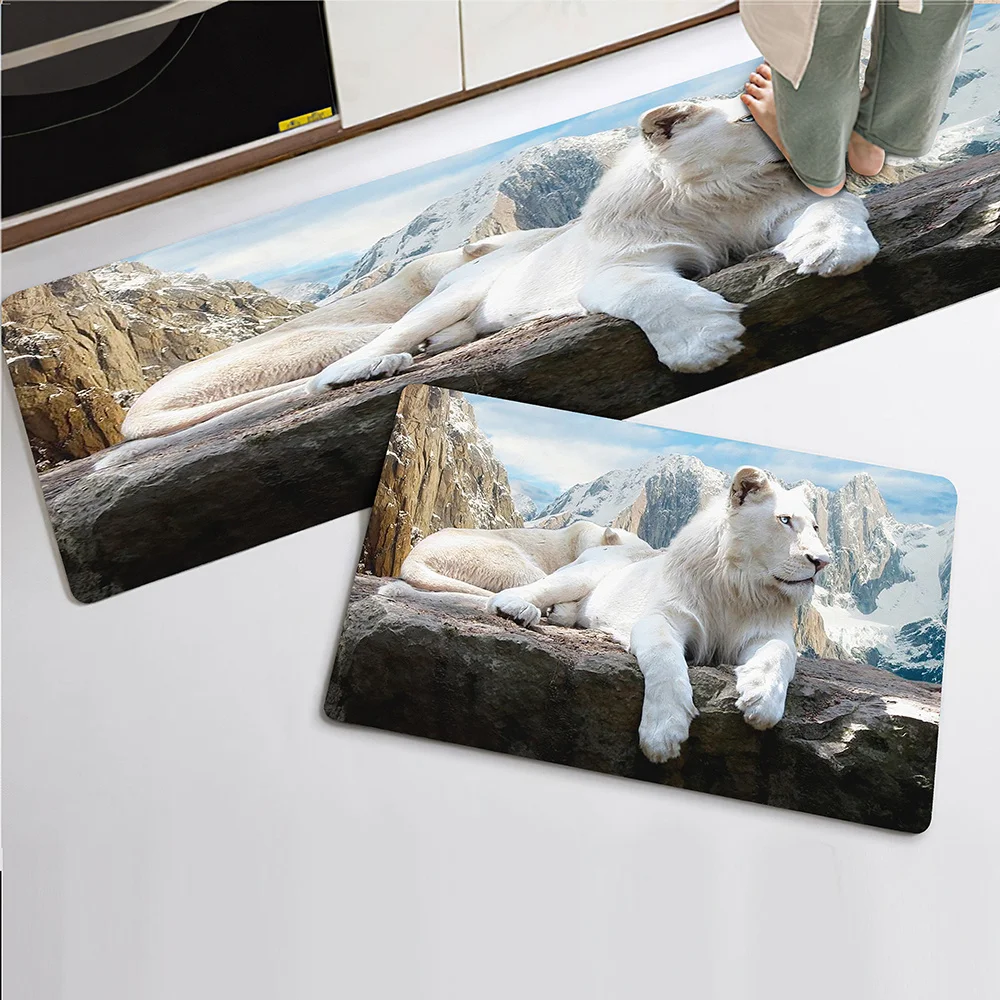 3D Animals Kitchen Mat Snow Mountain White Lion Floor Carpet Tyrannosaurus Rex Scenic Bath Rug Quick-dry Anti-slip Small Doormat
3D Animals Kitchen Mat Snow Mountain White Lion Floor Carpet Tyrannosaurus Rex Scenic Bath Rug Quick-dry Anti-slip Small Doormat