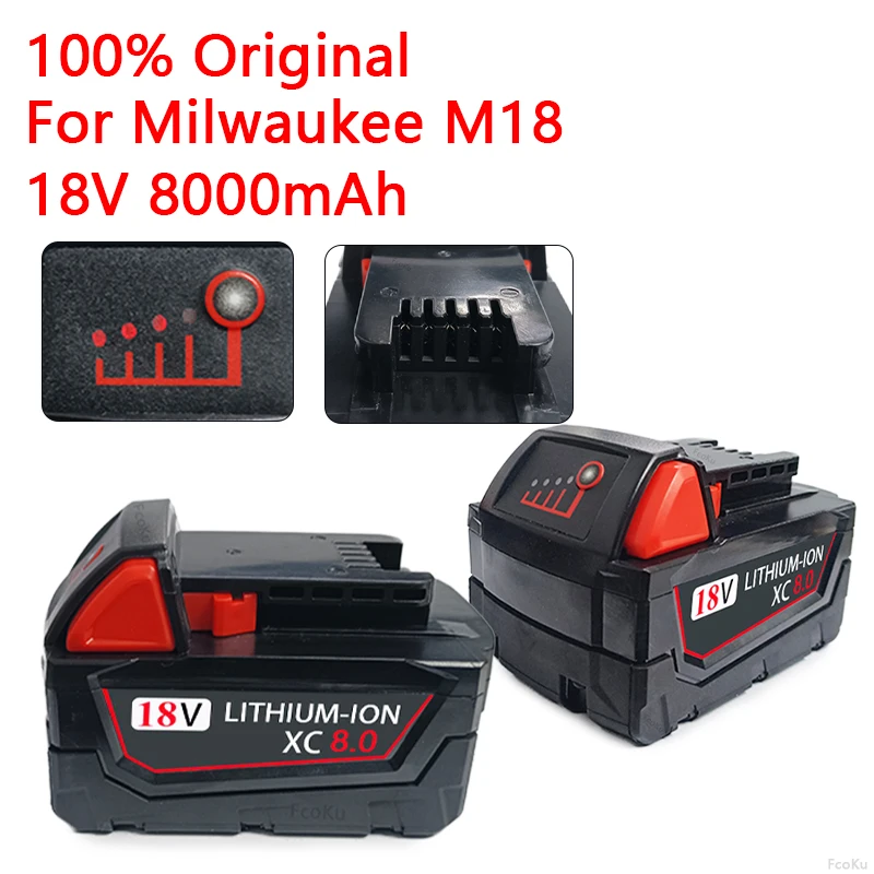 For Milwaukee M18 18V 8Ah Li-Ion Battery,For Power Tool 48-11-1815 48-11-1850 48-11-1860 Z50 Replacement Rechargeable Battery
For Milwaukee M18 18V 8Ah Li-Ion Battery,For Power Tool 48-11-1815 48-11-1850 48-11-1860 Z50 Replacement Rechargeable Battery