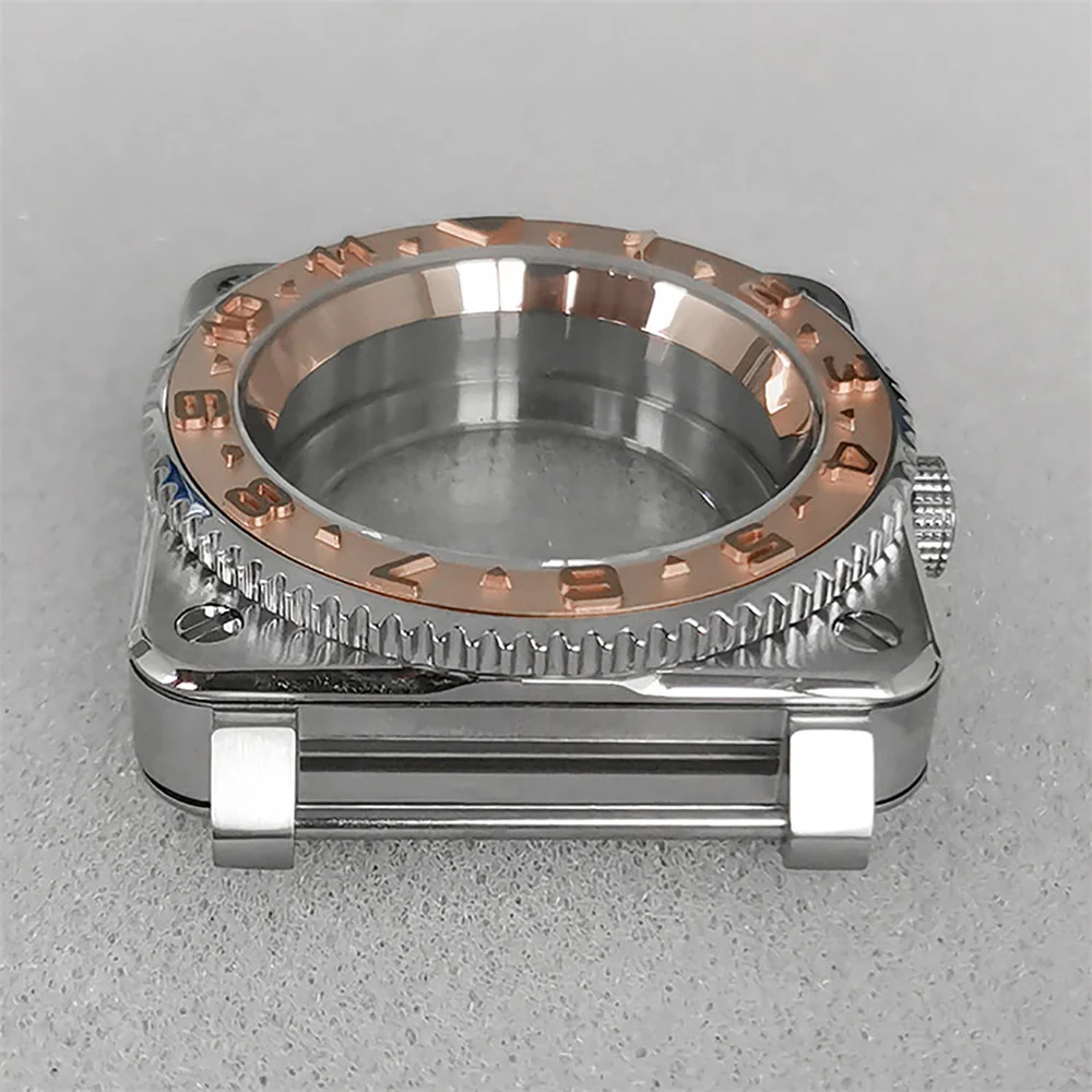 42MM Case Stainless Steel Square Case Sapphire Glass + Rose Gold Inner Shadow for NH35/36 Movement
42MM Case Stainless Steel Square Case Sapphire Glass + Rose Gold Inner Shadow for NH35/36 Movement