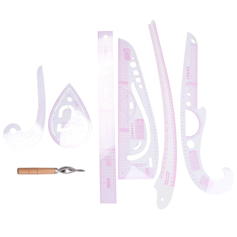 7Pcs/Set Ruler Tailor Measuring Kit Clear Sewing Drawing Ruler Yardstick Sleeve Arm French Curve Set Cutting Ruler Paddle Wheel
7Pcs/Set Ruler Tailor Measuring Kit Clear Sewing Drawing Ruler Yardstick Sleeve Arm French Curve Set Cutting Ruler Paddle Wheel