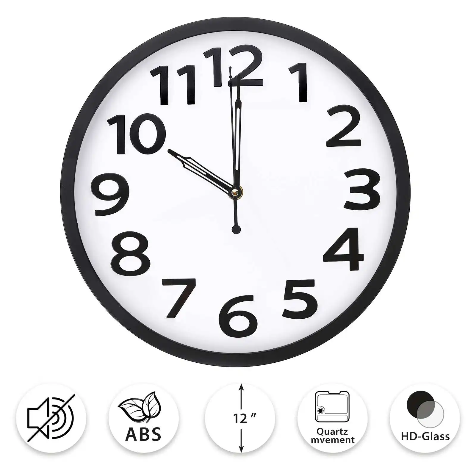 12 Inches Mute Wall Clock Fashion 3D Digital Scale Living Room Bedroom Wall Clocks Home Decor Hanging Free Punch Wall Clocks
12 Inches Mute Wall Clock Fashion 3D Digital Scale Living Room Bedroom Wall Clocks Home Decor Hanging Free Punch Wall Clocks